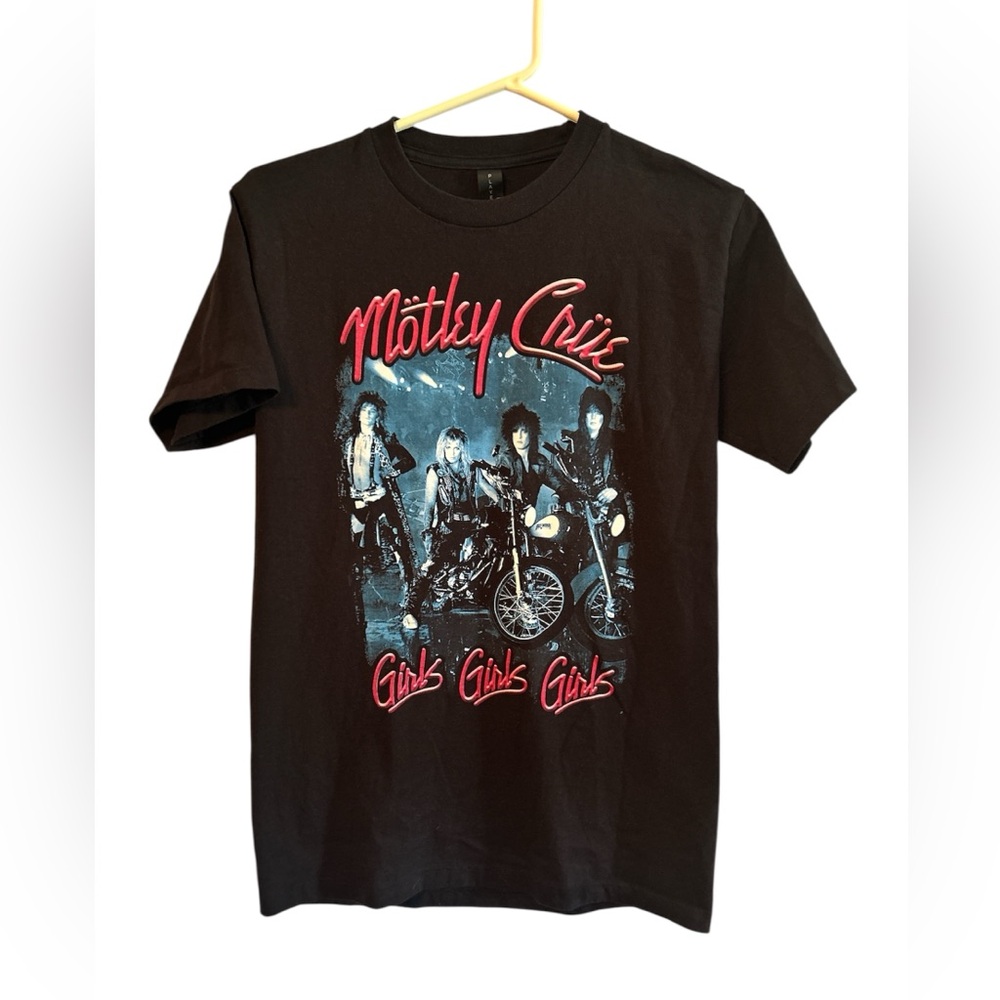 Motley Crue Girls Girls Girls Black Graphic T-Shirt Size Small